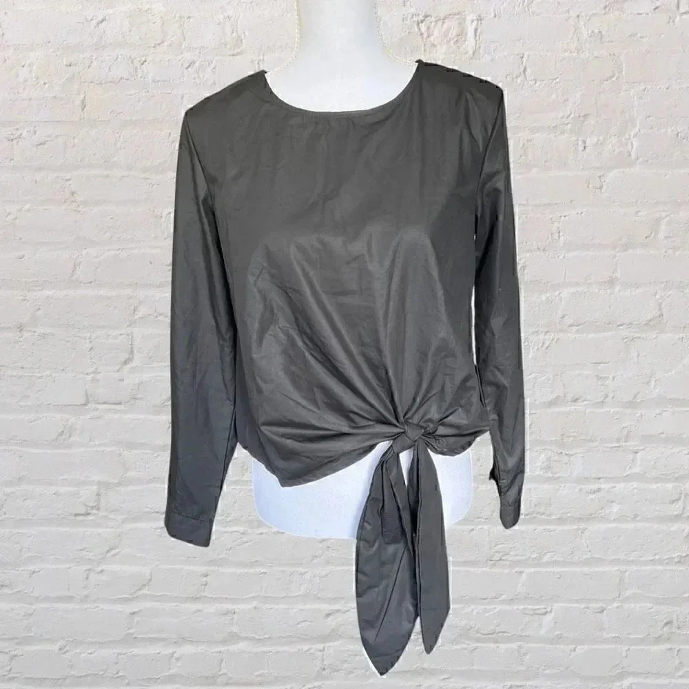 Boho Black Long Sleeve Blouse With Embroidery on Back 